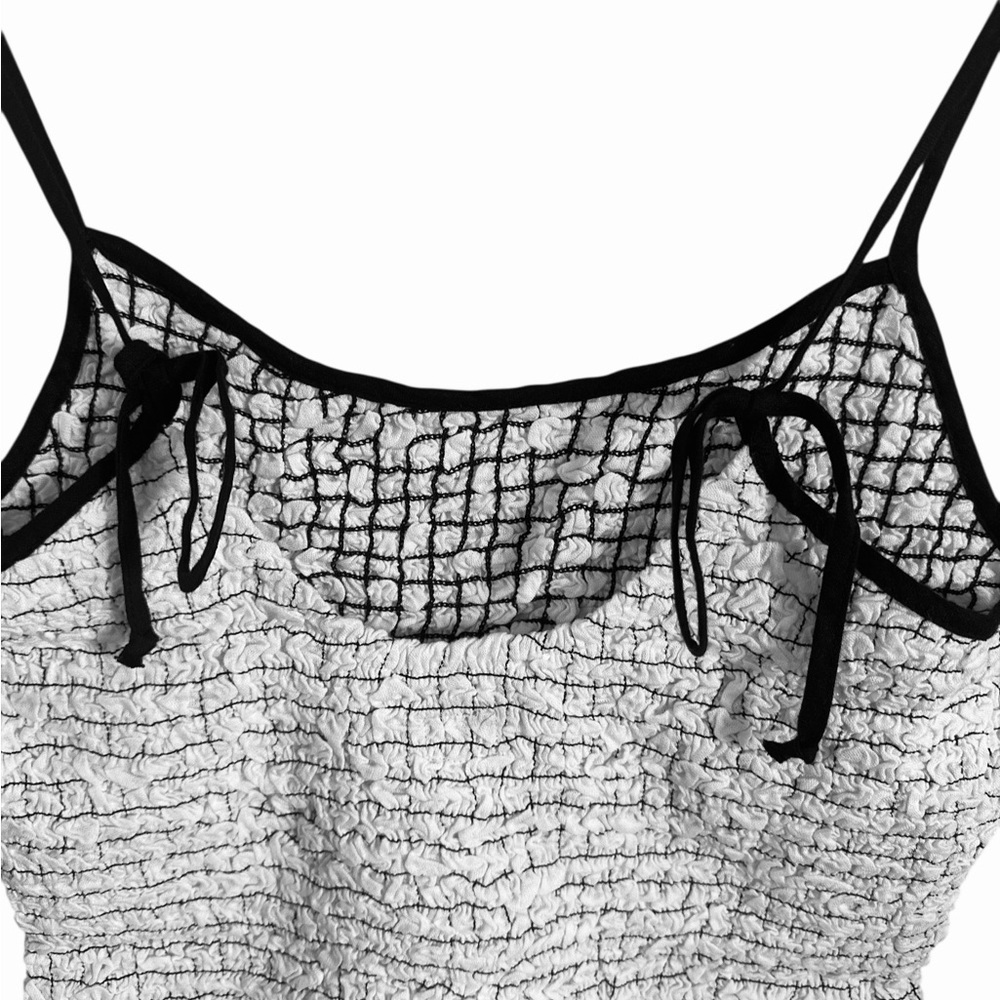 Free People Free-Est Linen Skirt Set Size Medium Black White Two Piece Set - Picture 6 of 15